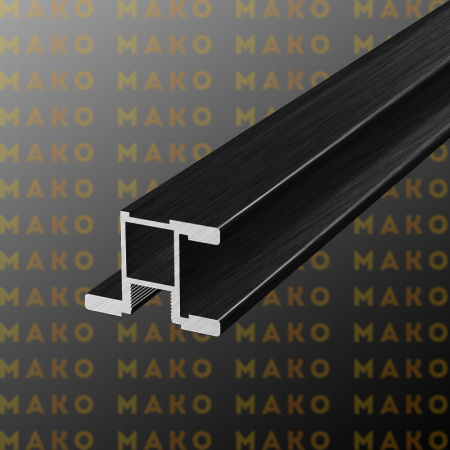 Профиль вертикальный симметричный MS140 Черный браш (A25)